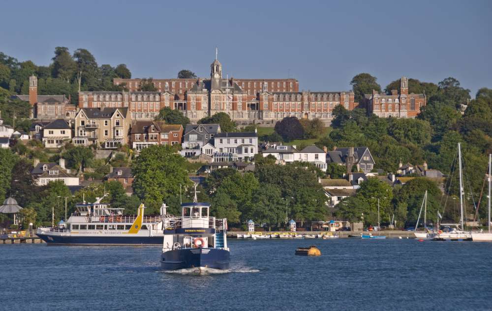 Dartmouth and Britannia Royal Naval College above the River Dart